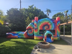 Rainbow tye dye with slide